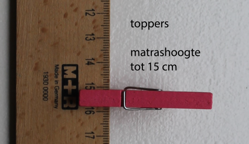 Split Hoeslaken voor topmatras of topper: 2 splitten, kleur wit